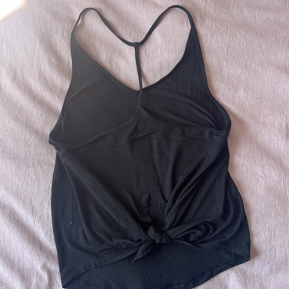 Lulu Black Tie Back Tank - Picture 2 of 4